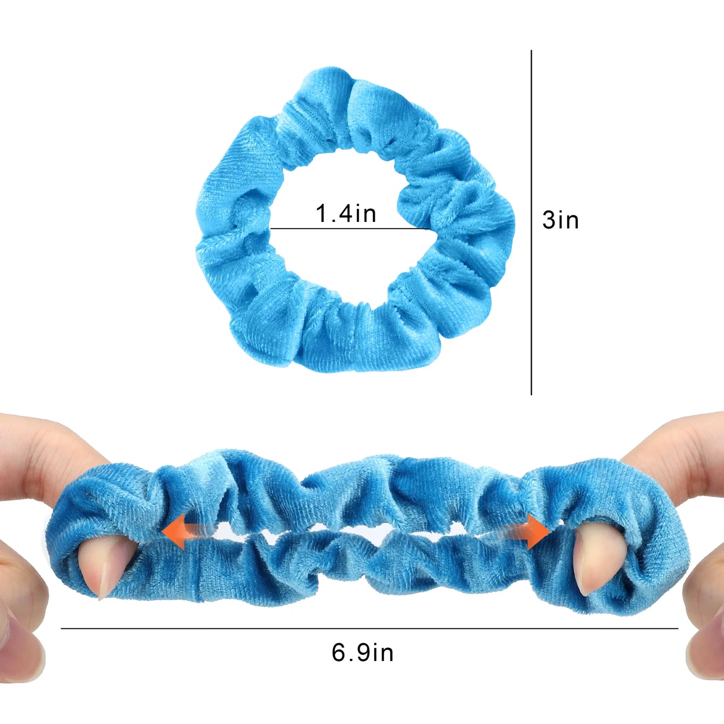 40/20Pcs Hair Scrunchies, Elastic Velvet Hair Ropes, Multicolor Hair Ties, Ponytail Holder