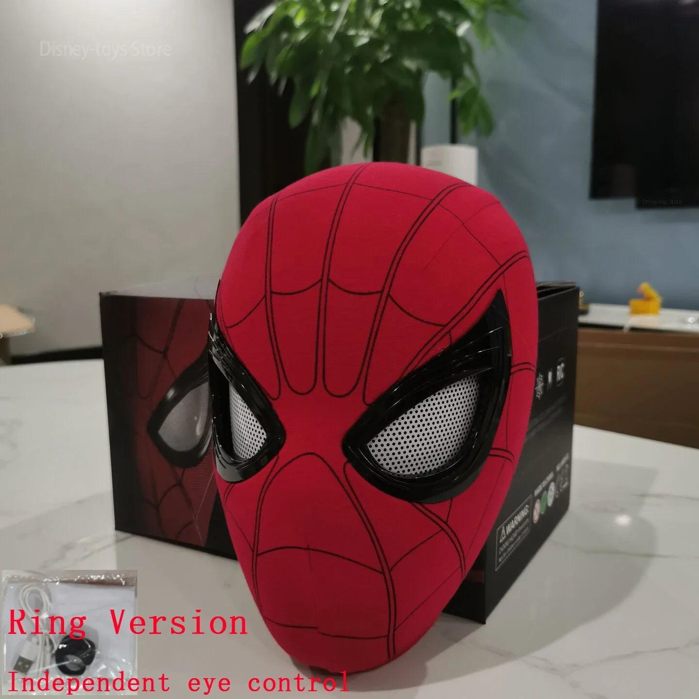 Mascara Spiderman Headgear Mask Cosplay Moving Eyes Mask Spider Man 1:1 Elastic Toys Adults Kids Gift 