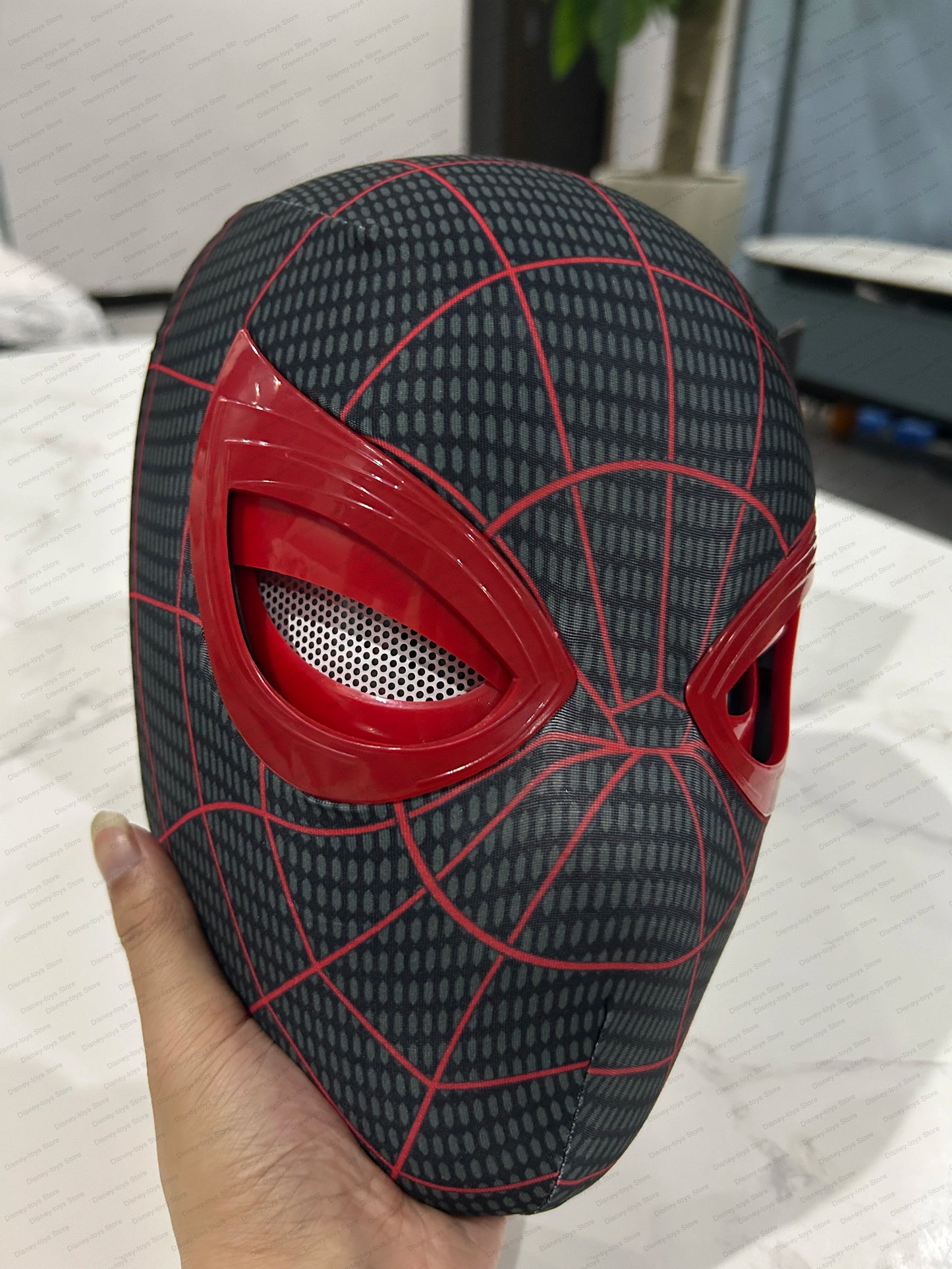 Mascara Spiderman Headgear Mask Cosplay Moving Eyes Mask Spider Man 1:1 Elastic Toys Adults Kids Gift 