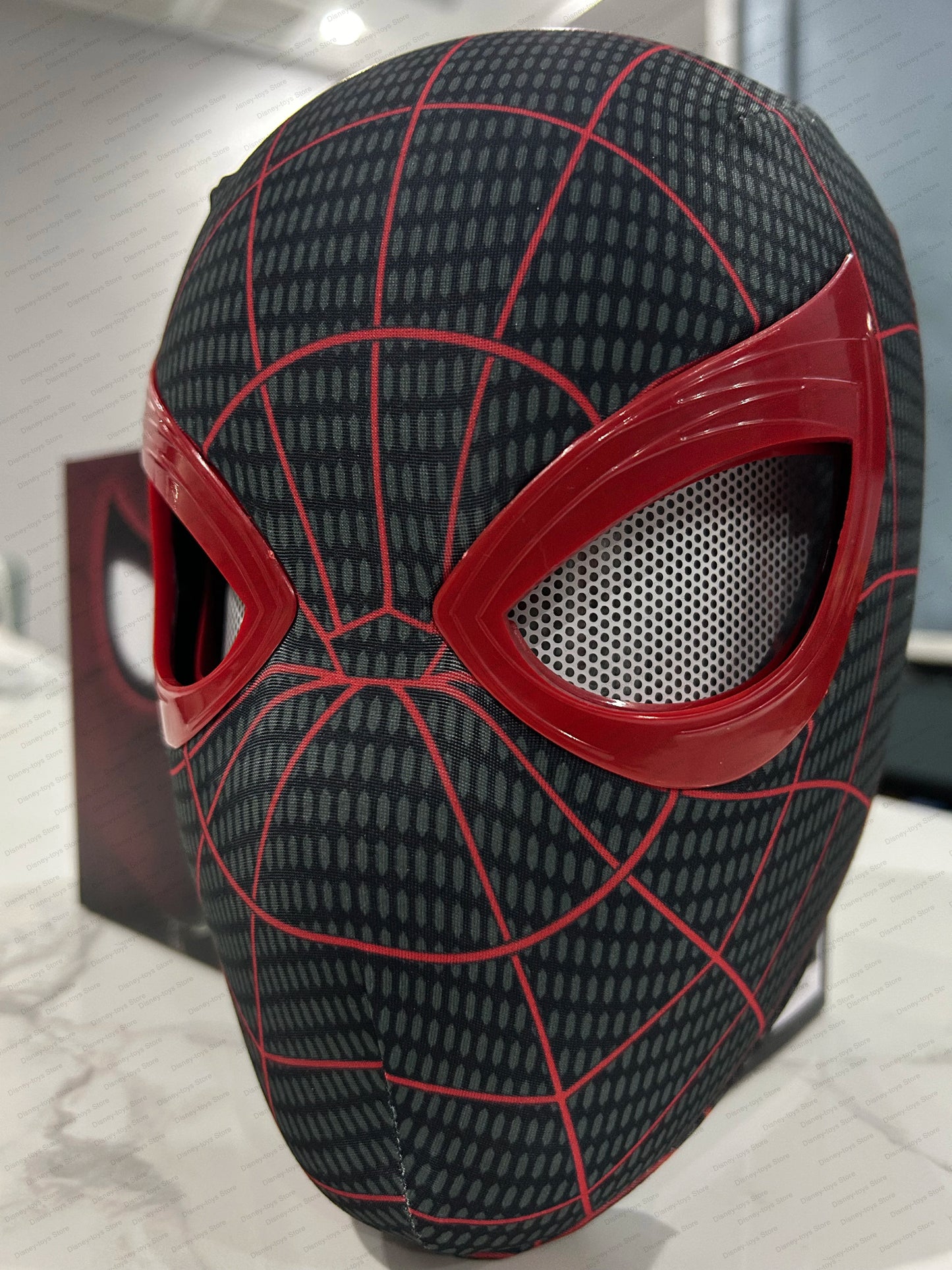 Mascara Spiderman Headgear Mask Cosplay Moving Eyes Mask Spider Man 1:1 Elastic Toys Adults Kids Gift 