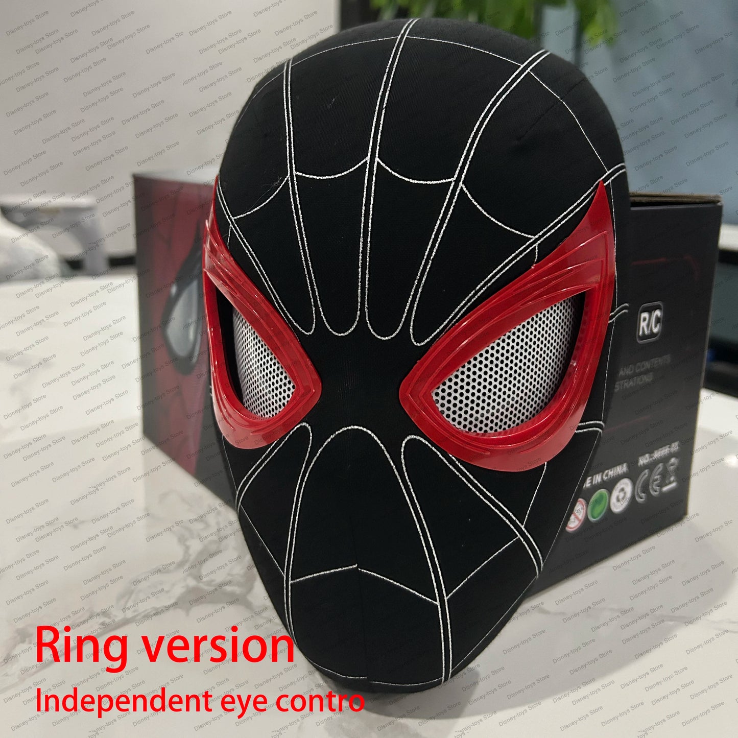 Mascara Spiderman Headgear Mask Cosplay Moving Eyes Mask Spider Man 1:1 Elastic Toys Adults Kids Gift 