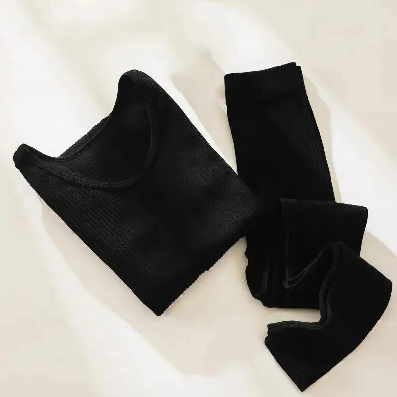 Women Girl Skiing Underwear Set Fitness Workout Thermal Gym Ski Snowboarding Sport Running Yoga Exercise Suit Long Johns 01