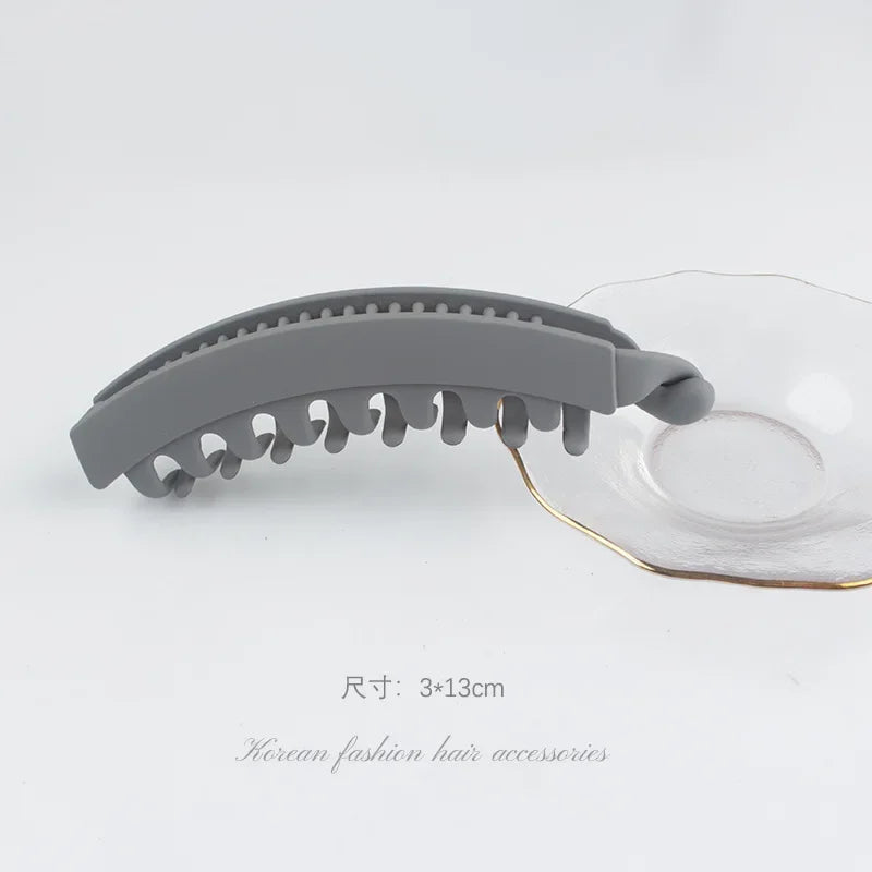 Frosted Banana Hair Clip Solid Color Hair Claw for Women Girls Hair Styling Accessories Fashion Ponytail Clip Barrettes Headwear