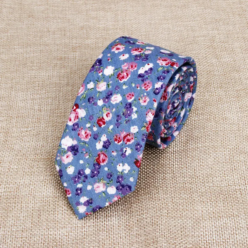 Hot New Sell Cotton Men'S Colourful Casual Tie for Man Ties Narrow Kids Necktie Slim Skinny Cravate Narrow Thick Neckties 6Cm