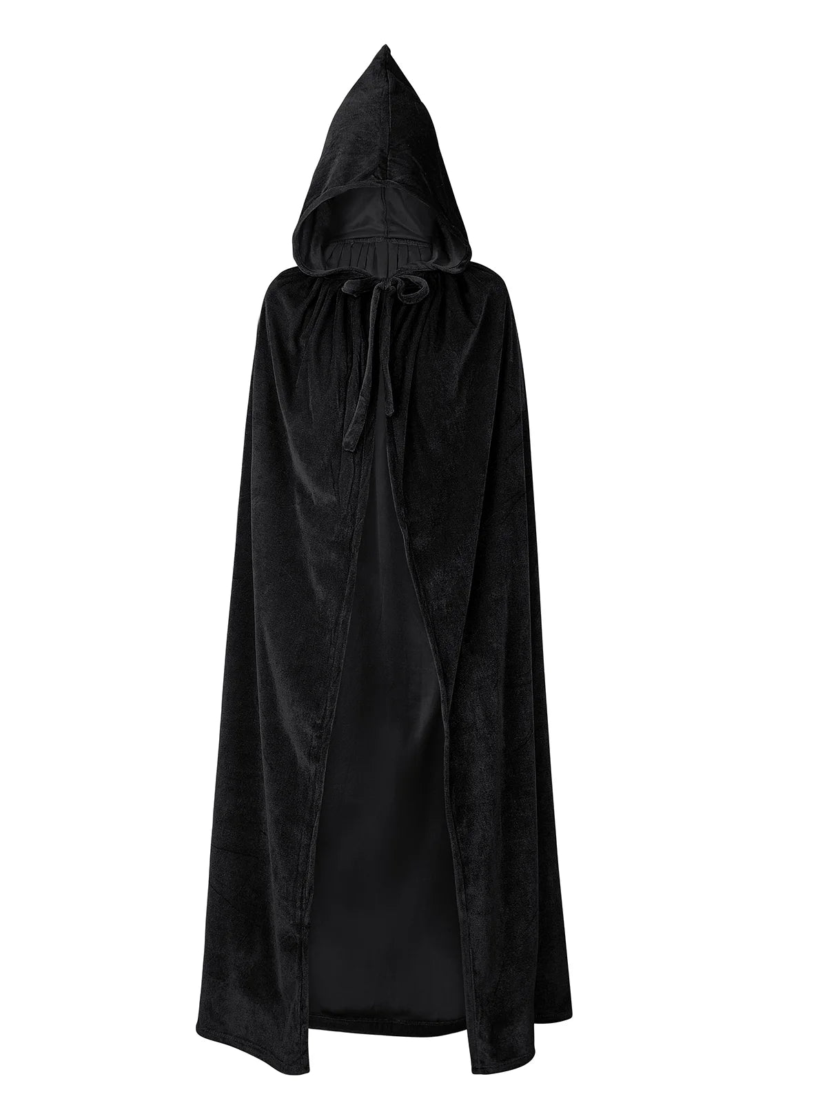 Kids Adult Halloween Hooded Cloak Black Cape with Hood Unisex Vampire Cape Costume XL