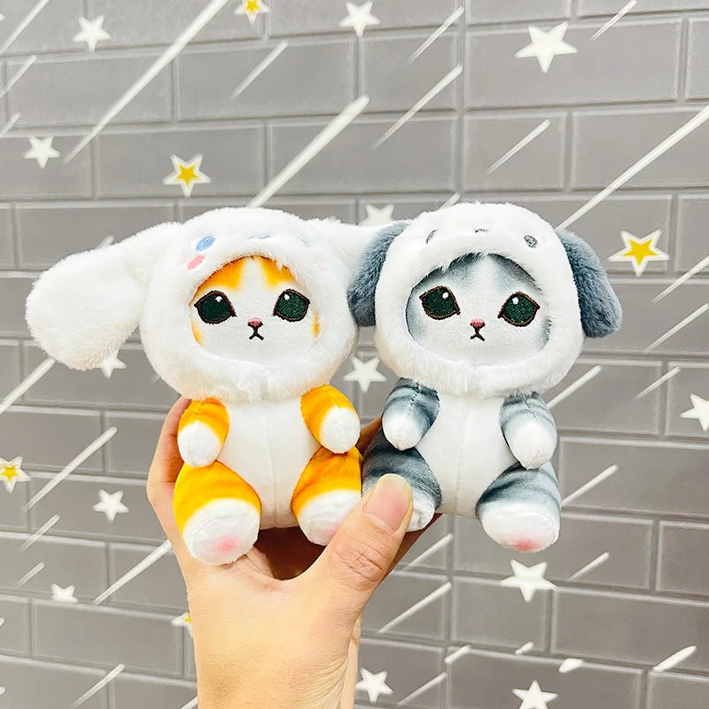 New Shark Cat Mofusand Cute Animal Plushies Pendant Keychain Mini Kawaii Doll Gift Toys for Children