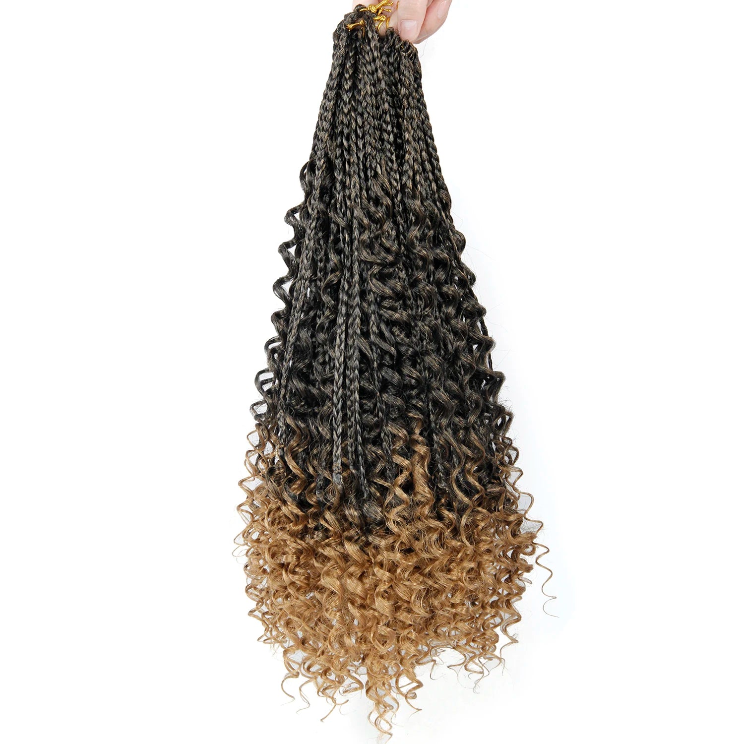 Goddess Box Braids Crochet Hair with Curly End Bohemian Box Braiding Hair Extensions 14 22 Inches Ombre Braiding Hair