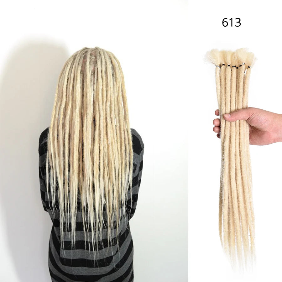 10/20 Strands Handmade Dreadlocks Hair Extensions 20"Black Reggae Synthetic Crochet Braiding Hair for Afro Women and Men