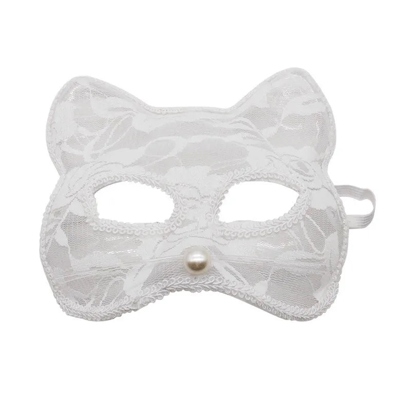 Halloween Cosplay Fox Mask Lace Sexy Eye Mask Animal Mask Half Face Erotic Lace Cat Mask Women Sexy Toys for Couple Eyes Mask