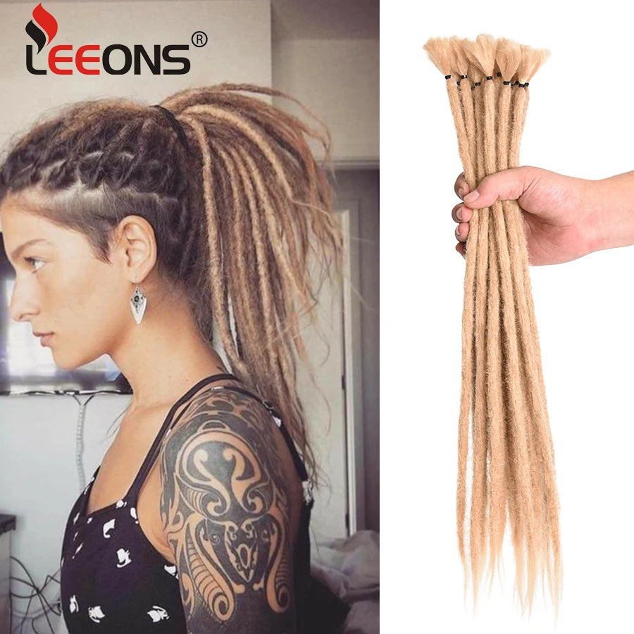 10/20 Strands Handmade Dreadlocks Hair Extensions 20"Black Reggae Synthetic Crochet Braiding Hair for Afro Women and Men