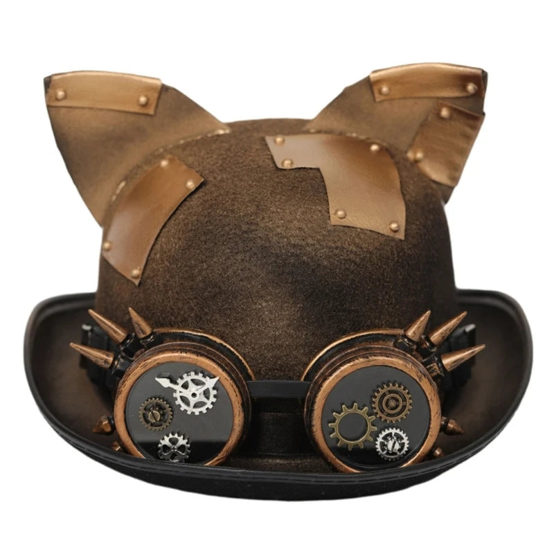 Steampunk Top Hat Ear Cosplay Caps Props Costume Hat Party Supply Stage Hat