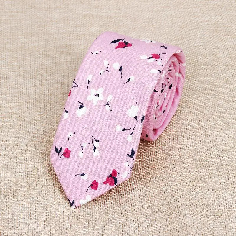 Hot New Sell Cotton Men'S Colourful Casual Tie for Man Ties Narrow Kids Necktie Slim Skinny Cravate Narrow Thick Neckties 6Cm