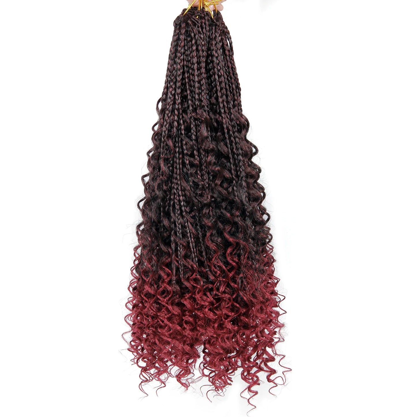 Goddess Box Braids Crochet Hair with Curly End Bohemian Box Braiding Hair Extensions 14 22 Inches Ombre Braiding Hair