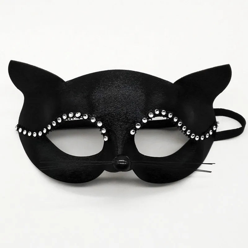 Halloween Cosplay Fox Mask Lace Sexy Eye Mask Animal Mask Half Face Erotic Lace Cat Mask Women Sexy Toys for Couple Eyes Mask