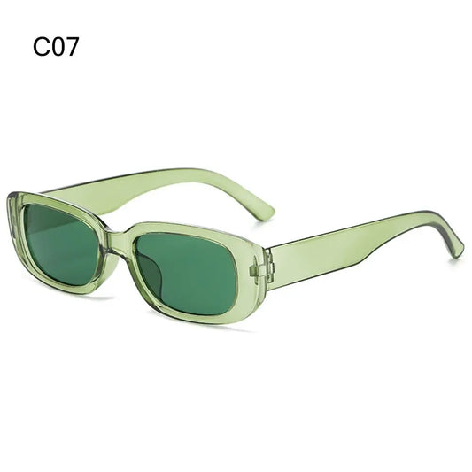 Retro Rectangle Sunglasses for Women Men Trendy Fashion Candy Color Sunglasses 90S Sun Glasses Vintage Shades UV400 Protection