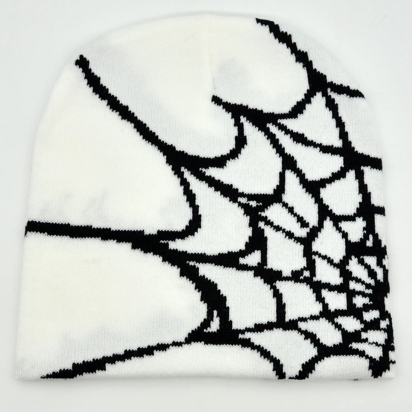 Gothic Spider Pattern Wool Knitted Hat Y2K Women Men Beanie Winter Warm Beanies Men Grunge Hip Hop Casual Skullies Outdoor