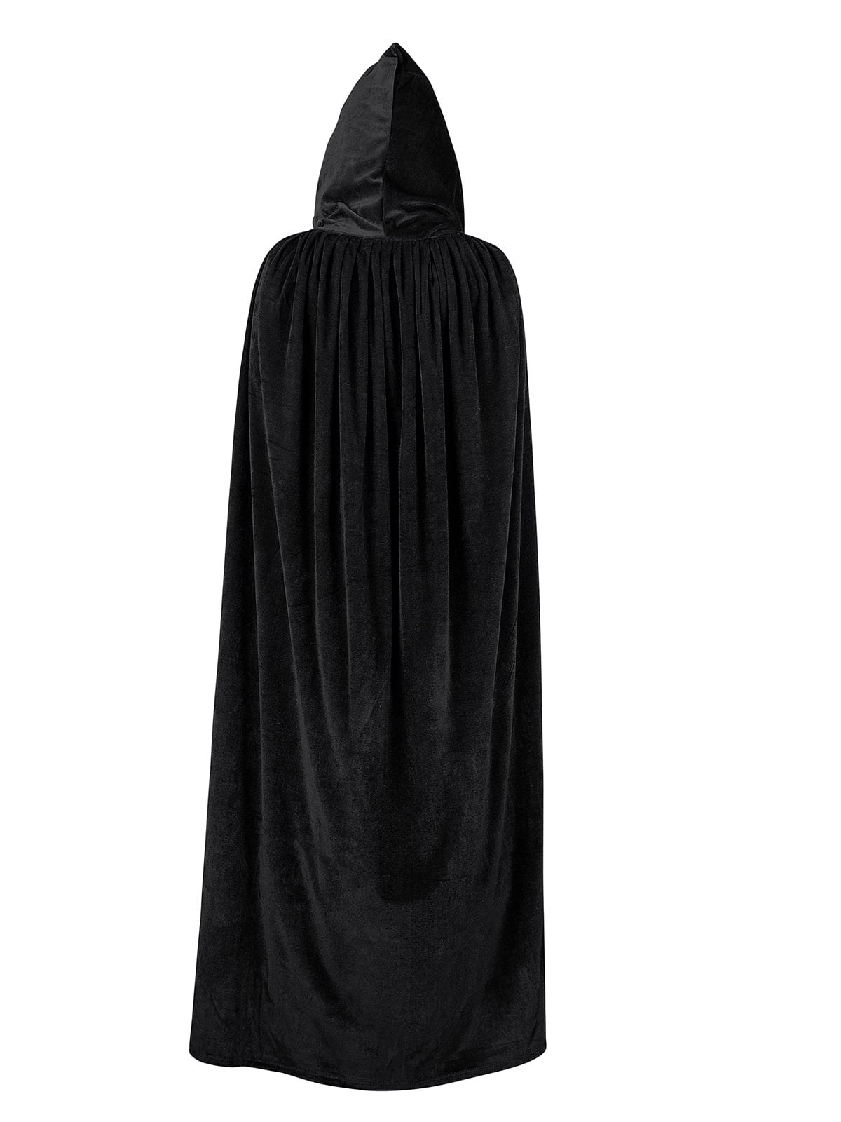 Kids Adult Halloween Hooded Cloak Black Cape with Hood Unisex Vampire Cape Costume XL