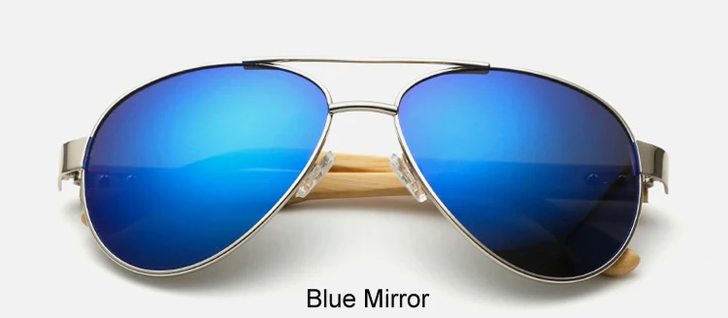 Vintage Pilot Wood Sunglasses Men Women UV400 Gradient Sun Glasses Driver Sport Eyewear Original Bamboo Sunglass K1510