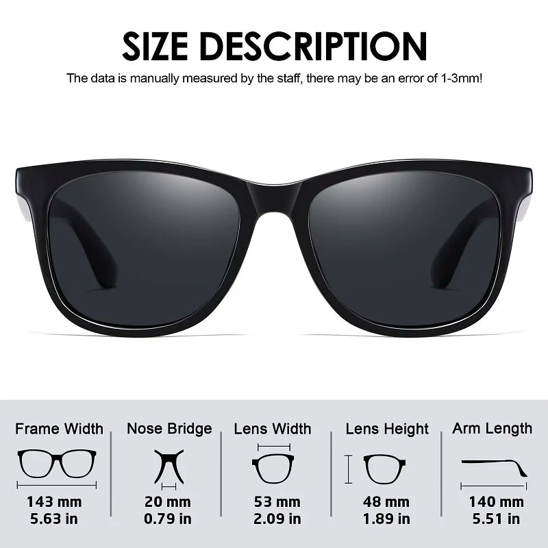 Anti-Glare Driving Polarized Sunglasses Men Square Ultralight Mirror Sun Glasses Women Trendy Goggles Male Zonnebril Dames