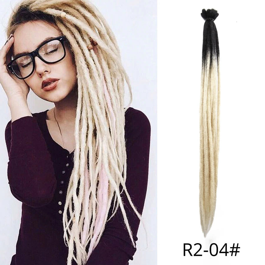 10/20 Strands Handmade Dreadlocks Hair Extensions 20"Black Reggae Synthetic Crochet Braiding Hair for Afro Women and Men