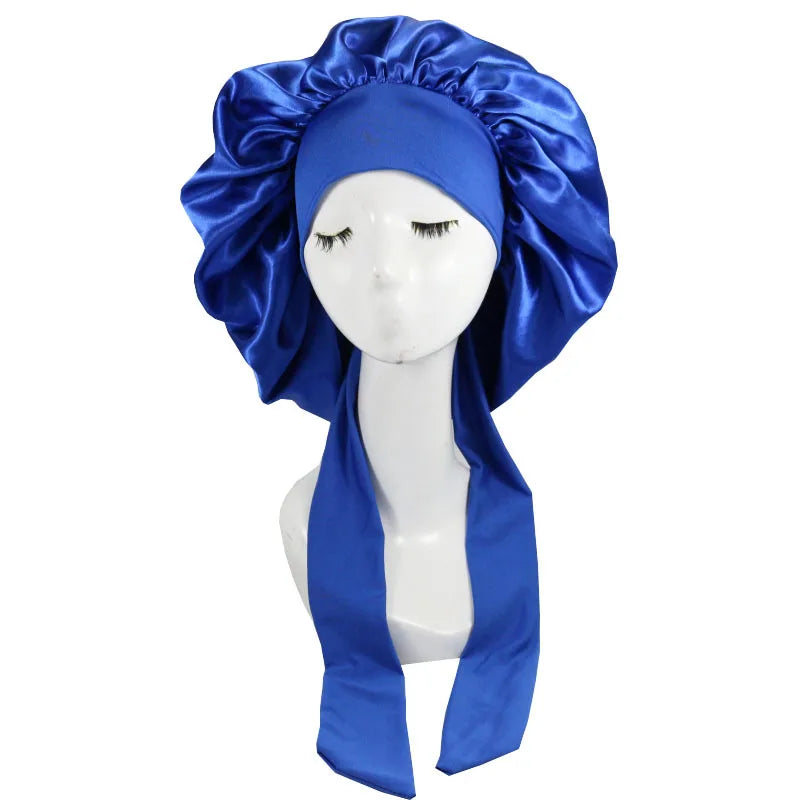 Women Satin Solid Sleeping Hat Night Sleep Cap Hair Care Bonnet Nightcap for Women Men Unisex Cap Bonnet De Nuit Shower Turban