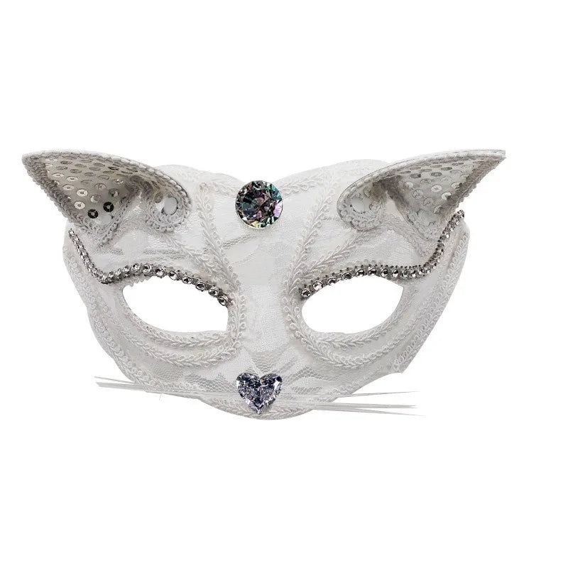 Halloween Cosplay Fox Mask Lace Sexy Eye Mask Animal Mask Half Face Erotic Lace Cat Mask Women Sexy Toys for Couple Eyes Mask