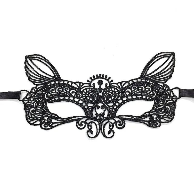 Halloween Cosplay Fox Mask Lace Sexy Eye Mask Animal Mask Half Face Erotic Lace Cat Mask Women Sexy Toys for Couple Eyes Mask