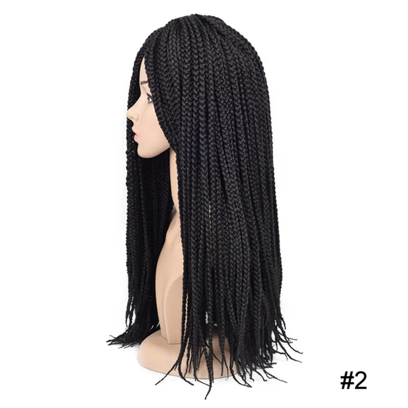 Synthetic Box Braids Crochet Braids Hair Medium 3X Twist 24Inches Pre-Looped Ombre Color Braiding Hair Extensions for Women