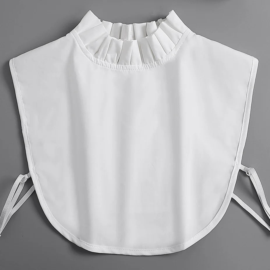 Women Stand Ruffle Fake Collar Shirt Accessories Cotton Kraagje Nep Dames Cravats Necktie Dickey Tunika Detachable Collars