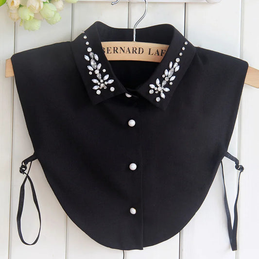 Women Stand Ruffle Fake Collar Shirt Accessories Cotton Kraagje Nep Dames Cravats Necktie Dickey Tunika Detachable Collars