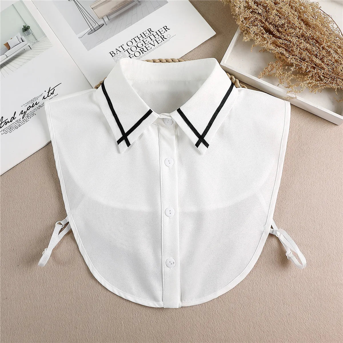 Women Stand Ruffle Fake Collar Shirt Accessories Cotton Kraagje Nep Dames Cravats Necktie Dickey Tunika Detachable Collars